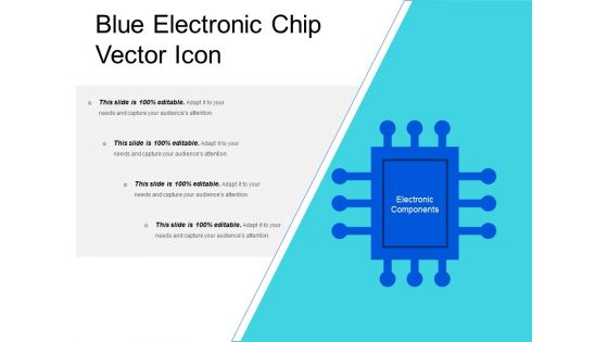 Blue Electronic Chip Vector Icon Ppt PowerPoint Presentation Pictures Outline PDF