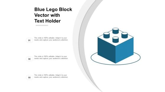 Blue Lego Block Vector With Text Holder Ppt Powerpoint Presentation Infographics Display