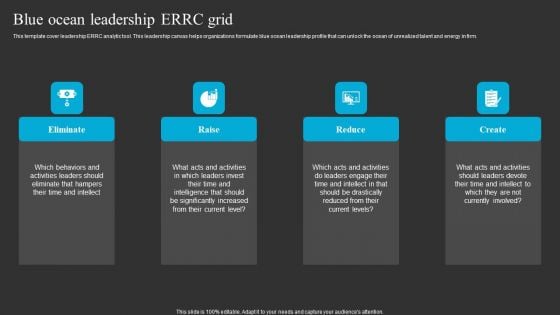 Blue Ocean Leadership ERRC Grid Ppt Summary Brochure PDF Blue Ocean Leadership ERRC Grid Ppt Summary Brochure PDF