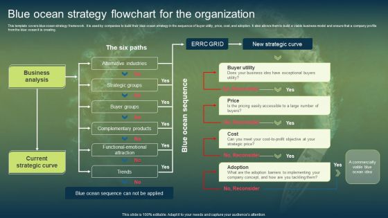 Blue Ocean Strategy Flowchart For The Organization Structure PDF