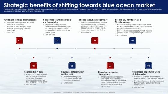 Blue Ocean Tactics Strategic Benefits Of Shifting Towards Blue Ocean Market Mockup PDF