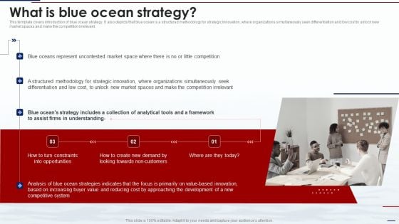 Blue Ocean Tactics What Is Blue Ocean Strategy Ppt Outline Graphic Tips PDF