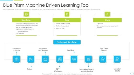 Blue Prism Machine Driven Learning Tool Ppt Show Structure PDF