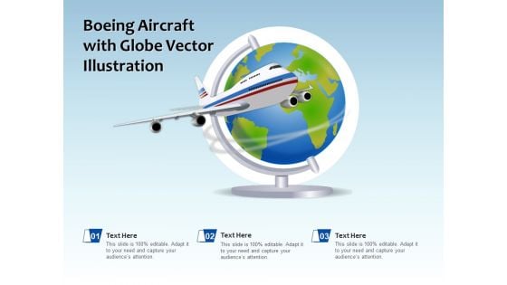 Boeing Aircraft With Globe Vector Illustration Ppt PowerPoint Presentation Show Skills PDF