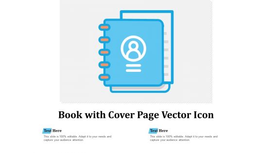 Book With Cover Page Vector Icon Ppt PowerPoint Presentation Infographics Professional