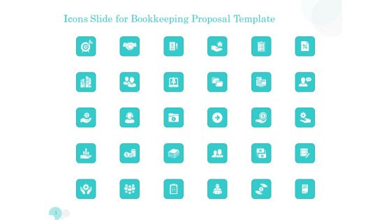 Bookkeeping Icons Slide For Bookkeeping Proposal Template Ppt PowerPoint Presentation Styles File Formats PDF