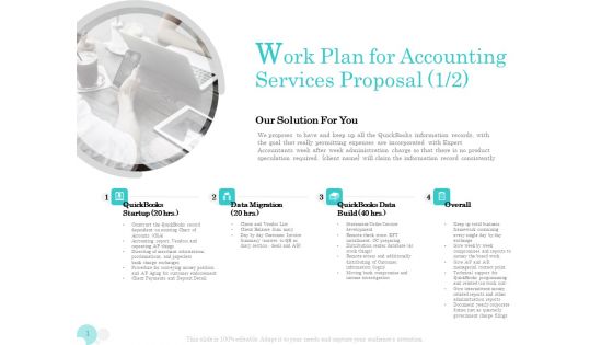 Bookkeeping Work Plan For Accounting Services Proposal Ppt PowerPoint Presentation Model Show PDF