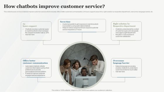 Boosting Customer Base Through Effective How Chatbots Improve Customer Service Introduction PDF