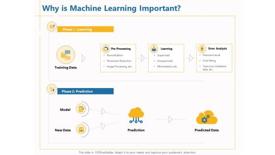 Boosting Machine Learning Why Is Machine Learning Important Ppt PowerPoint Presentation Infographics Graphics Download PDF