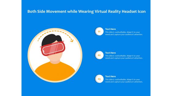 Both Side Movement While Wearing Virtual Reality Headset Icon Ppt PowerPoint Presentation Gallery Master Slide PDF