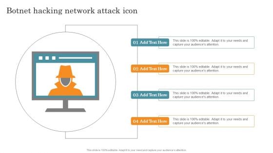 Botnet Hacking Network Attack Icon Demonstration PDF