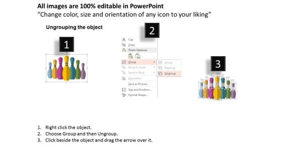 Bowling Pins For Game Strategy Powerpoint Templates