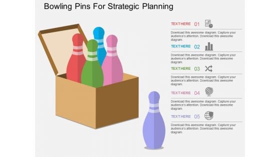 Bowling Pins For Strategic Planning Powerpoint Template