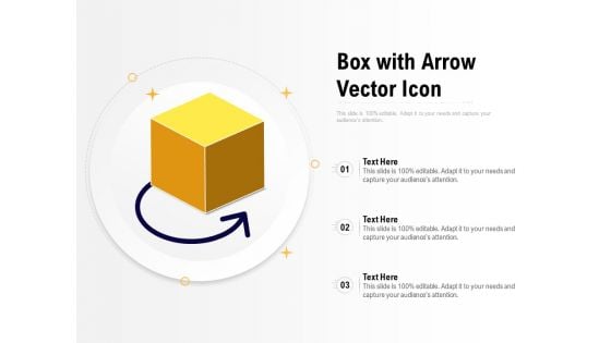 Box With Arrow Vector Icon Ppt PowerPoint Presentation File Deck PDF