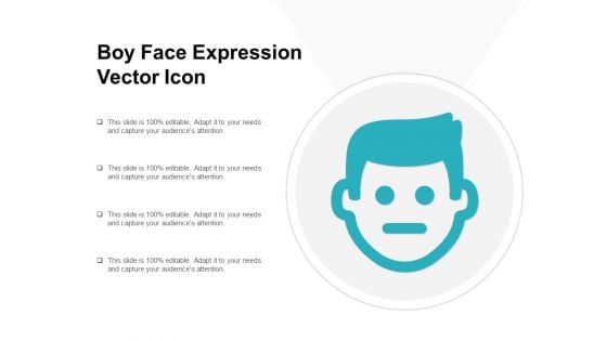 Boy Face Expression Vector Icon Ppt PowerPoint Presentation Files