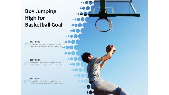 Boy Jumping High For Basketball Goal Ppt PowerPoint Presentation Icon Smartart