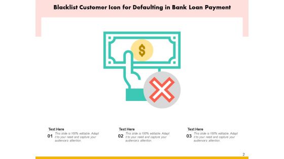 Boycott Bank Loan Payment Customer Icon Ppt PowerPoint Presentation Complete Deck