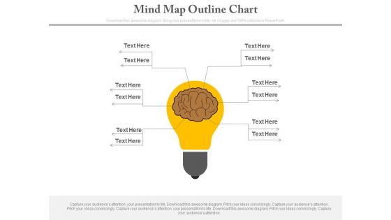 Brain Bulb Design With Mind Map Powerpoint Slides