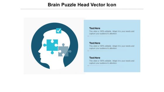 Brain Puzzle Head Vector Icon Ppt PowerPoint Presentation Outline Themes