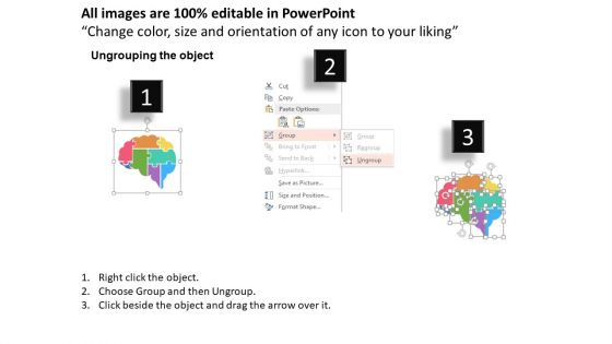 Brain Puzzle With Success Planning Icons Powerpoint Template