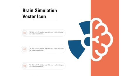 Brain Simulation Vector Icon Ppt PowerPoint Presentation Gallery Display PDF