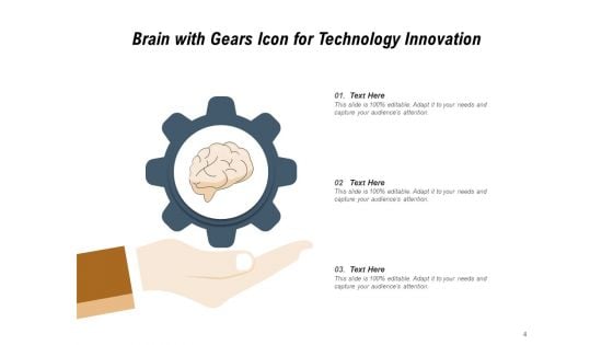 Brain With Gears Icon Technology Innovation Ppt PowerPoint Presentation Complete Deck