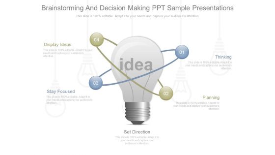 Brainstorming And Decision Making Ppt Sample Presentations