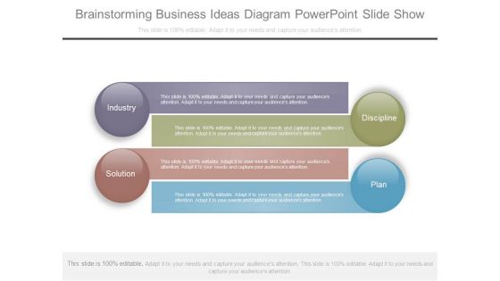 Brainstorming Business Ideas Diagram Powerpoint Slide Show