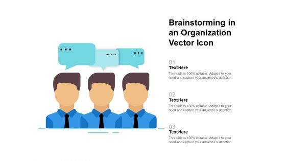 Brainstorming In An Organization Vector Icon Ppt PowerPoint Presentation Icon Files PDF