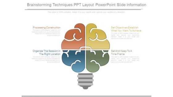 Brainstorming Techniques Ppt Layout Powerpoint Slide Information