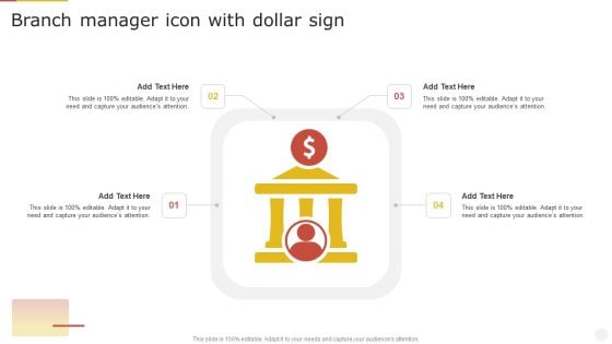 Branch Manager Icon With Dollar Sign Mockup PDF