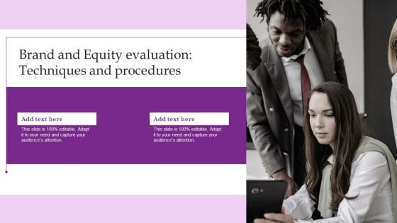 Brand And Equity Evaluation Techniques And Procedures Background PDF