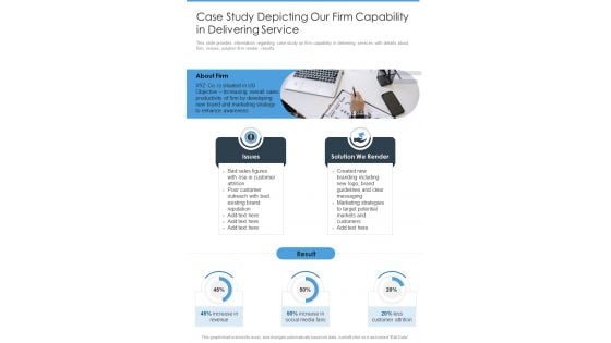 Brand Building And Promotion Case Study Depicting One Pager Sample Example Document