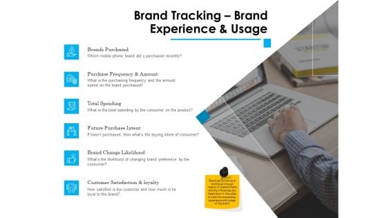 Brand Building Brand Tracking Brand Experience And Usage Ppt Pictures Mockup PDF