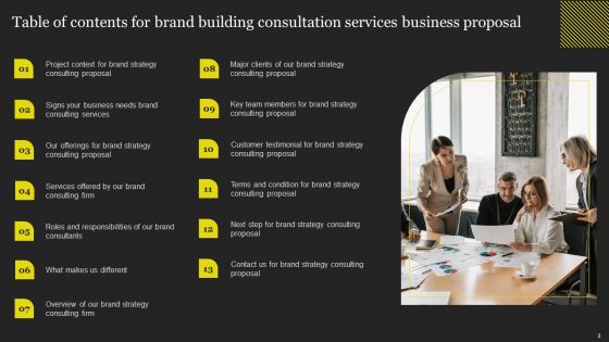 Brand Building Consultation Services Business Proposal Ppt PowerPoint Presentation Complete Deck With Slides