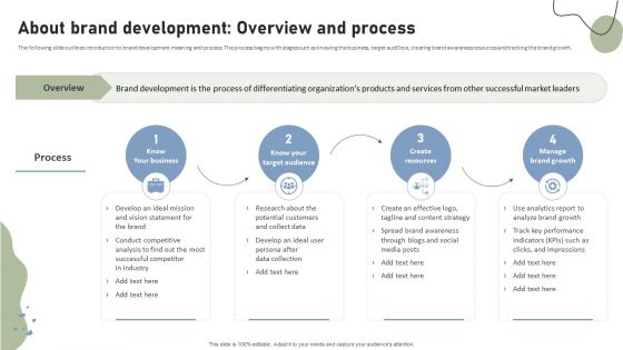 Brand Building Techniques Enhance Customer Engagement Loyalty About Brand Development Graphics PDF