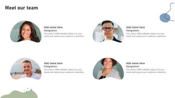 Brand Building Techniques Enhance Customer Engagement Loyalty Meet Our Team Background PDF Brand Building Techniques Enhance Customer Engagement Loyalty Meet Our Team Background PDF