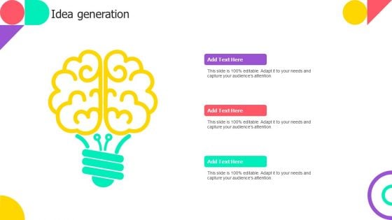 Brand Engagement Promotional Campaign Implementation Idea Generation Icons PDF