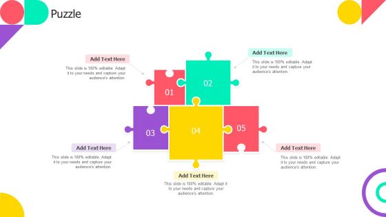 Brand Engagement Promotional Campaign Implementation Puzzle Infographics PDF