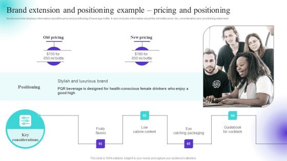 Brand Extension And Positioning Example Pricing And Positioning Summary PDF