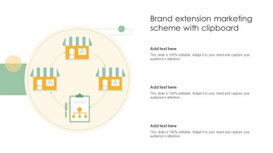 Brand Extension Marketing Scheme With Clipboard Background PDF