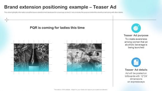 Brand Extension Positioning Example Teaser Ad Themes PDF Brand Extension Positioning Example Teaser Ad Themes PDF