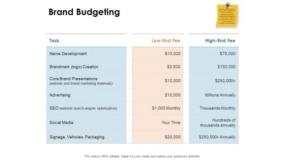 Brand Identity How Build It Brand Budgeting Ppt Example File PDF