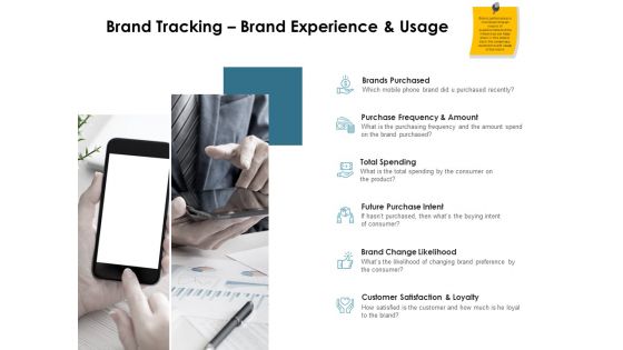 Brand Identity How Build It Brand Tracking Brand Experience And Usage Ppt Outline Skills PDF