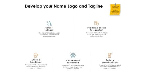 Brand Identity How Build It Develop Your Name Logo And Tagline Ppt Portfolio Brochure PDF