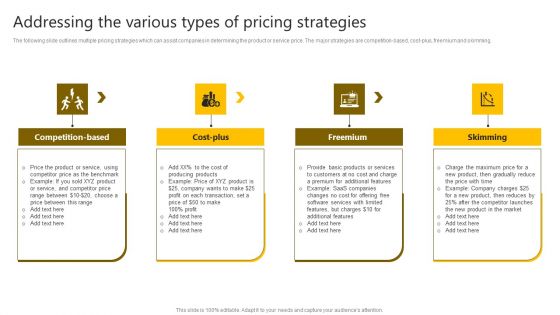 Brand Improvement Techniques To Build Consumer Loyalty Addressing The Various Types Of Pricing Strategies Topics PDF