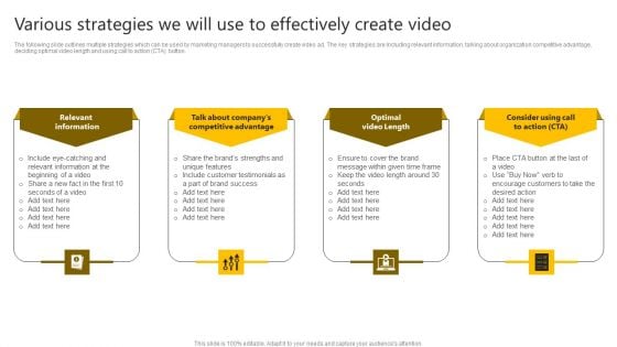 Brand Improvement Techniques To Build Consumer Loyalty Various Strategies We Will Use To Effectively Rules PDF