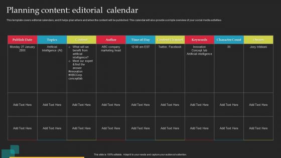 Brand Launch Checklist Planning Content Editorial Calendar Themes PDF