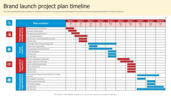 Brand Launch Project Plan Timeline Rules PDF