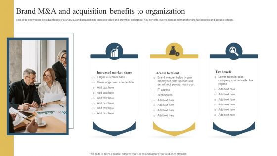 Brand M And A And Acquisition Benefits To Organization Information PDF